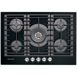 KitchenAid KHGD5 Integrated Gas Hob, Black / Inox